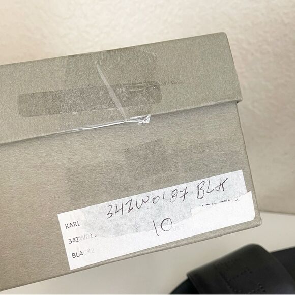 All Saints Karli leather Black Flip Flop Slides Sandals 10 new in box - Picture 6 of 14